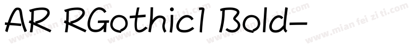 AR RGothic1 Bold字体转换